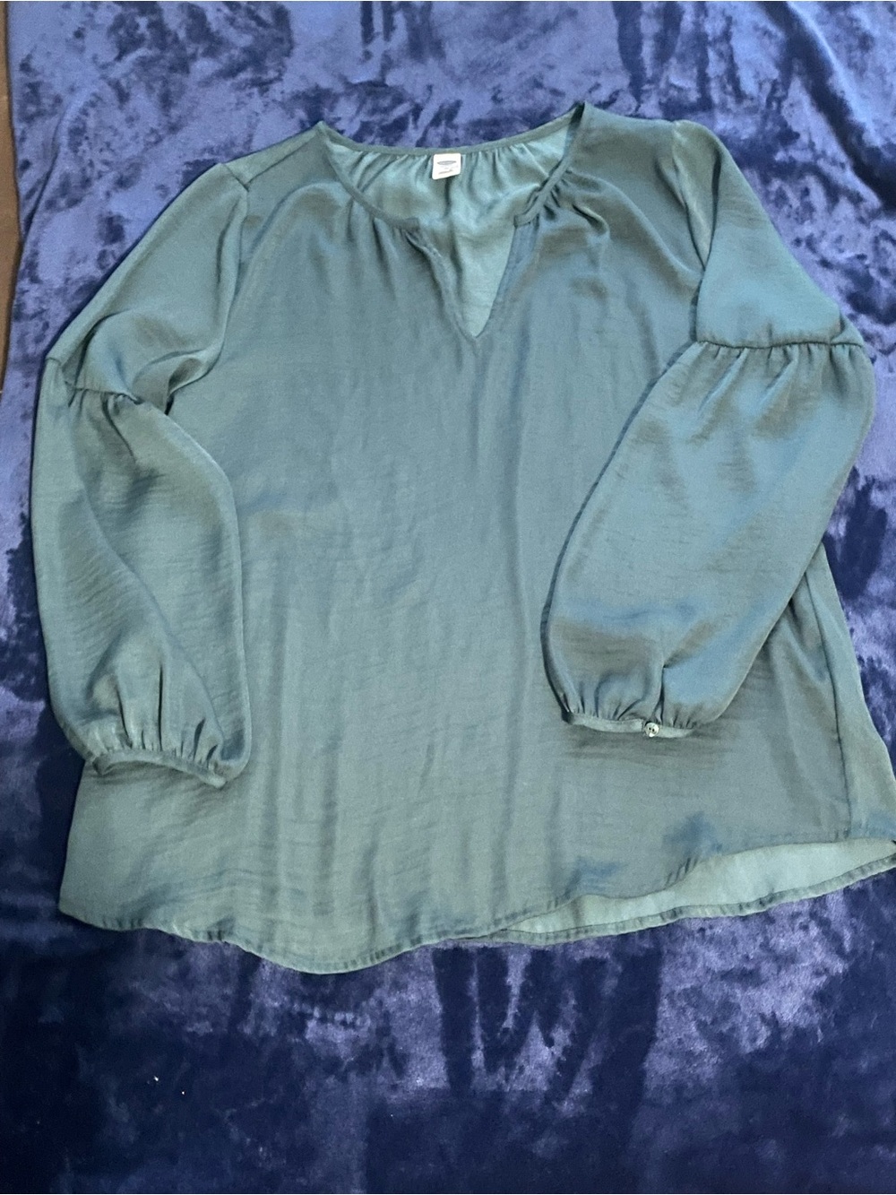 Old Navy Teal Balloon-Sleeve Blouse lightweight women’s size medium
